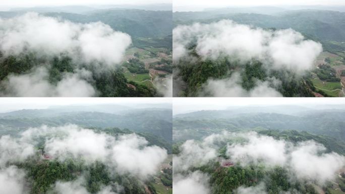 云海云层航拍视频素材山峦山峰山脊飞跃