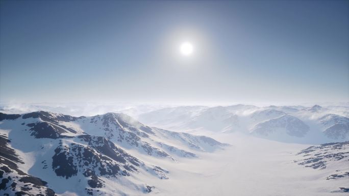 4K冬季写实雪山下雪冰山高清视频素材