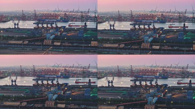 航拍天津港煤码头、焦炭码头