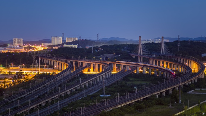 高速铁路轨道线路网日转夜