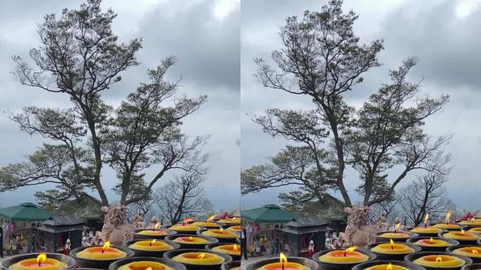 竖屏寺庙道观祈福供灯