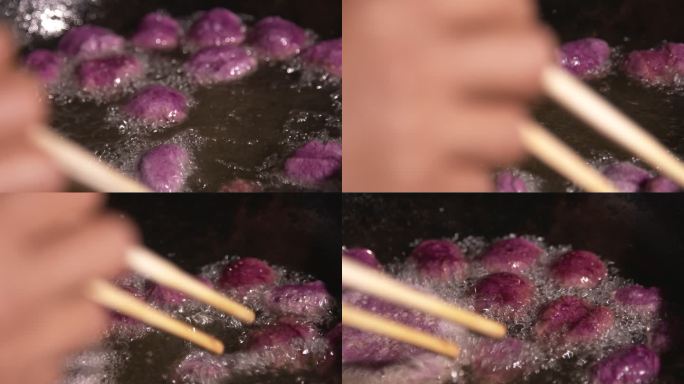 炸紫薯饺子 炸紫薯条