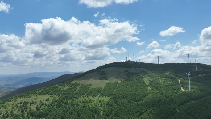 草原天路夏天草原风光航拍绿色