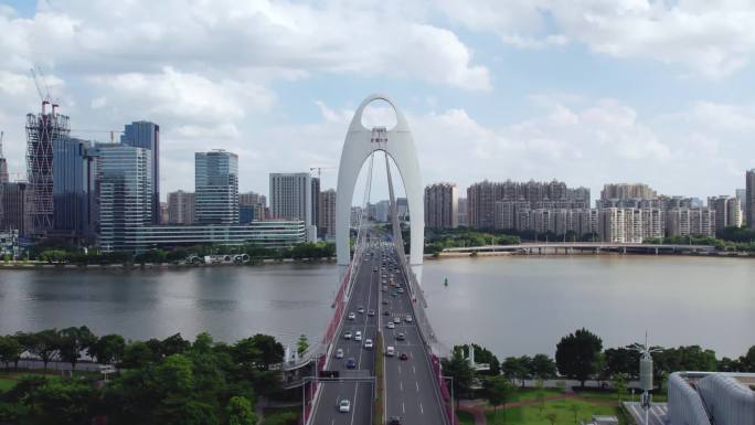 广州猎德大桥4k航拍