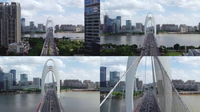 广州猎德大桥4k航拍