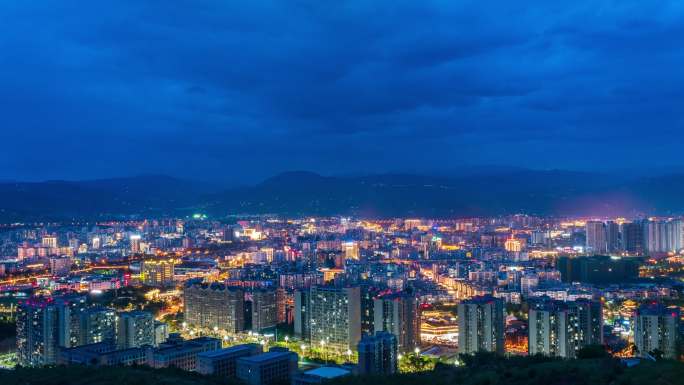 西昌城市夜景西昌风景西昌旅游延时摄影4K