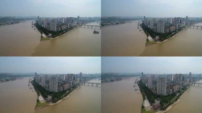 泸州城市洪峰过境洪水