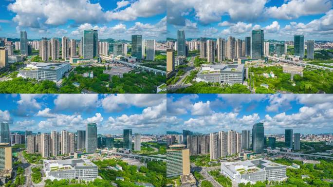 深圳光明区城市宣传片 4K航拍环绕延时
