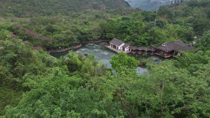 航拍天星桥景区