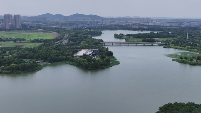 无锡锡山区宛山湖航拍