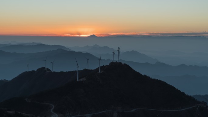 湖北九宫山日出延时