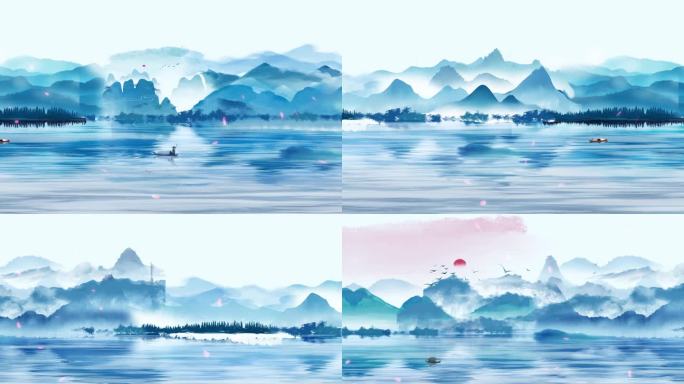 中国山水画动态视频