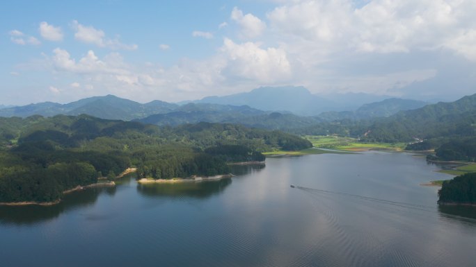 4K航拍陕西汉中红寺湖