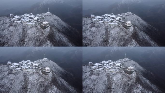 湖北随州冬季大洪山航拍