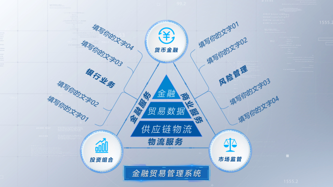 白色三角科技组织产业链架构结构AE模板