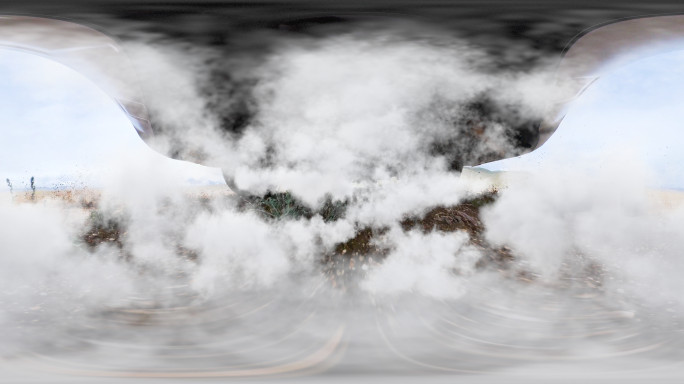带透明通道穿越云雾 全景VR