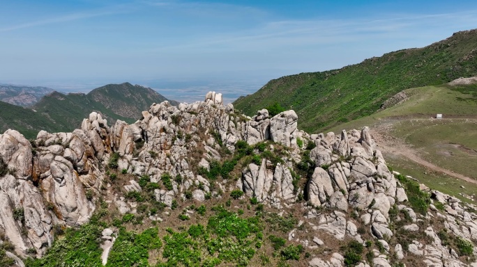 大同甸顶山汉白玉石林航拍