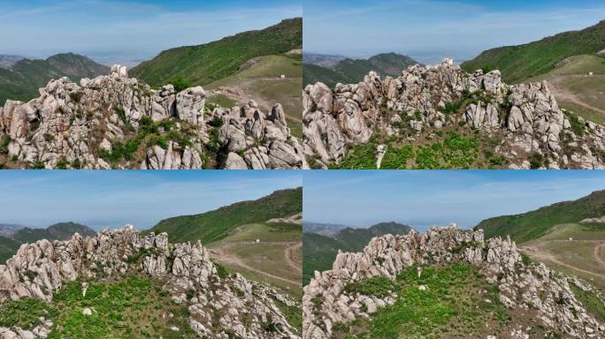 大同甸顶山汉白玉石林航拍