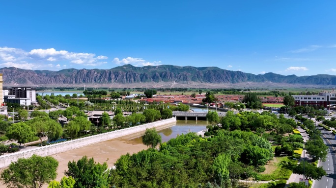 大同广灵县城空镜航拍