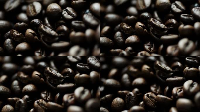 咖啡豆慢动作拍