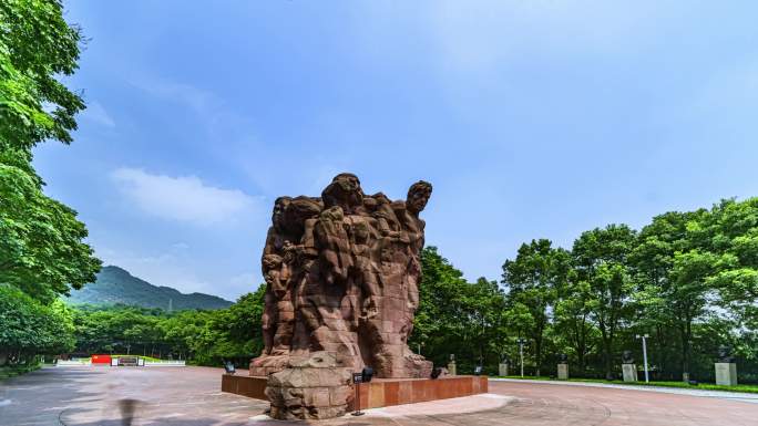 重庆城市风光-歌乐山烈士陵园延时