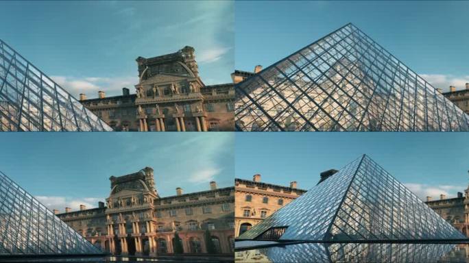 巴黎卢浮宫博物馆 城市地标建筑