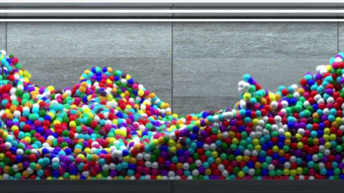 9K 裸眼3D-彩色小球海浪