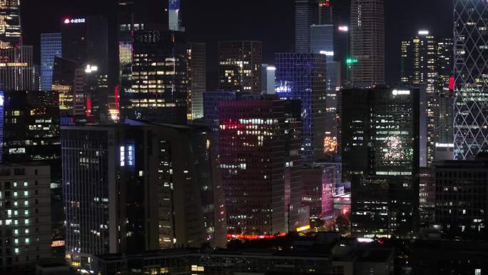 深圳南山区软件产业园夜景航拍
