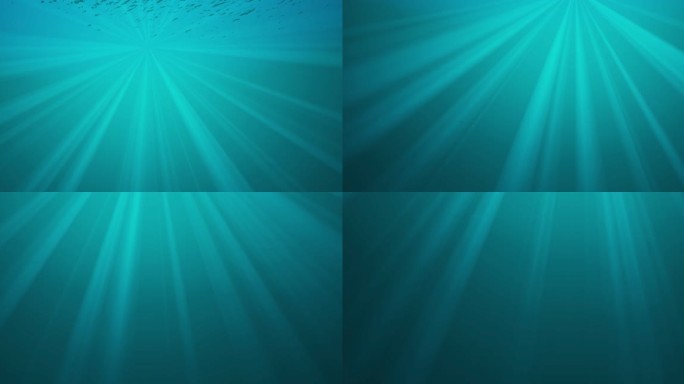 4k蓝色水下光线光束