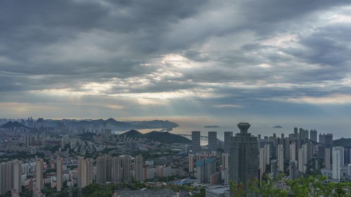 城市乌云 雨过天晴 延时