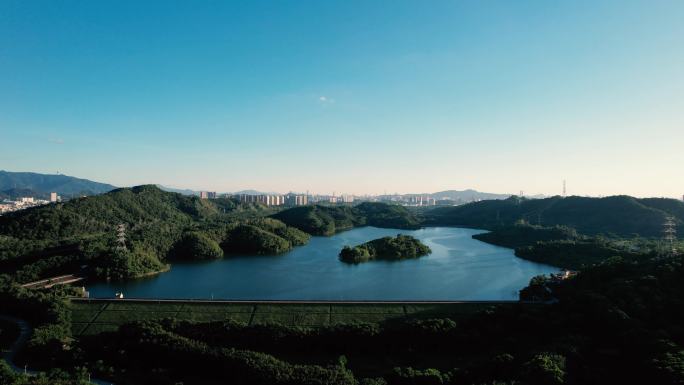 山水风光深圳市龙岗区龙口水库1/4