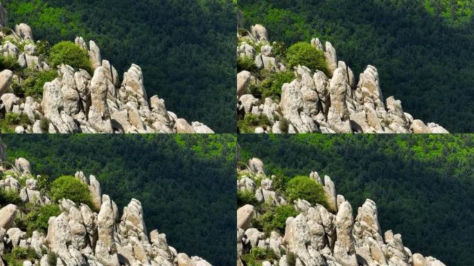 大同甸顶山汉白玉石林航拍