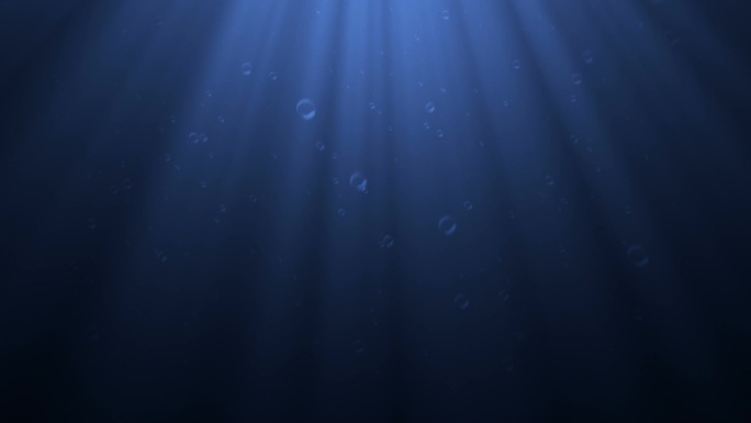 高质量循环动画的海浪从水下与浮游生物。光线照进来。大受欢迎的海洋背景。(无缝环，高清，高清1080p