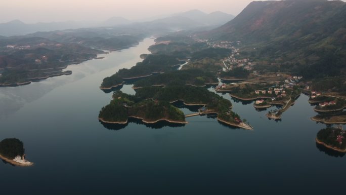 湖北黄石仙岛湖航拍