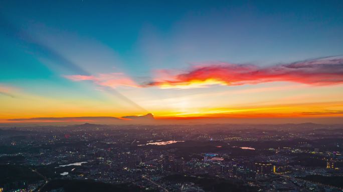 深圳城市宣传片 深圳龙岗夜景4K航拍延时