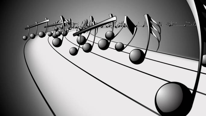 音符，音符流淌，飞流的音乐笔记的动画的背景