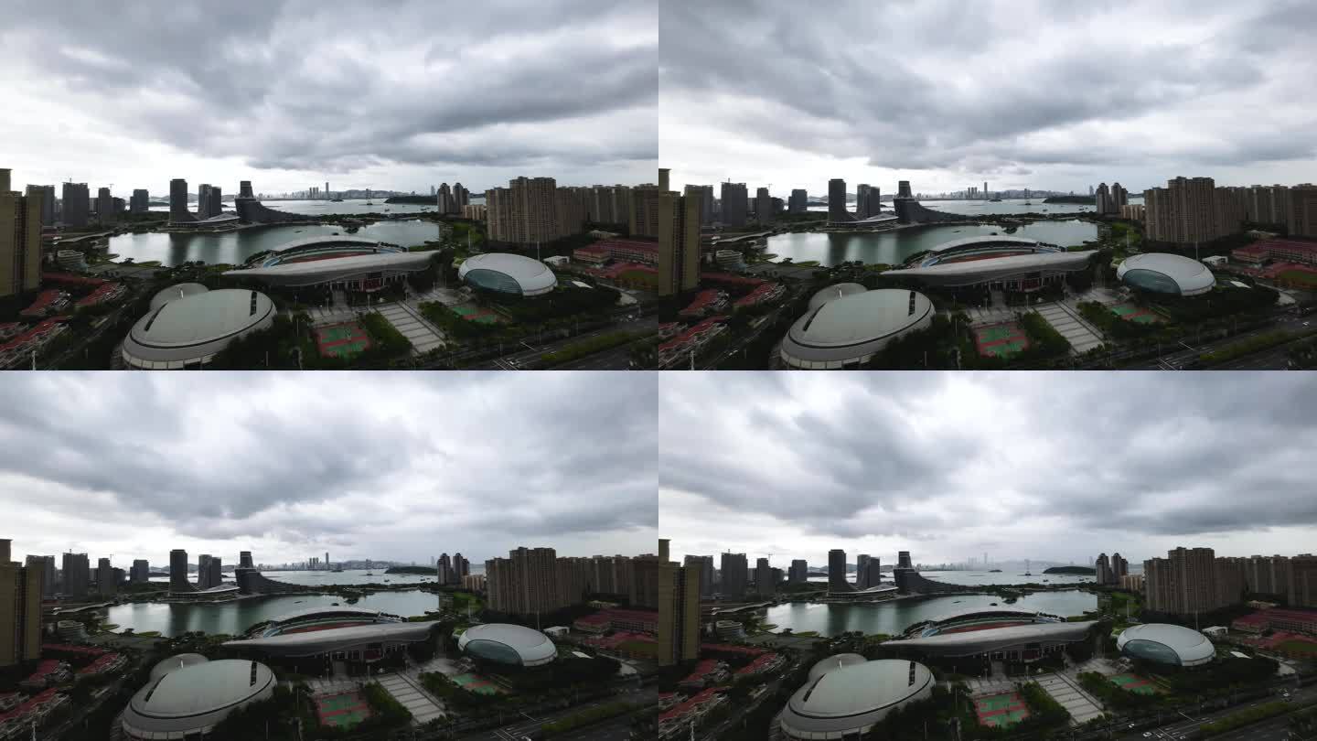 暴雨来临前的厦门城市风光延时