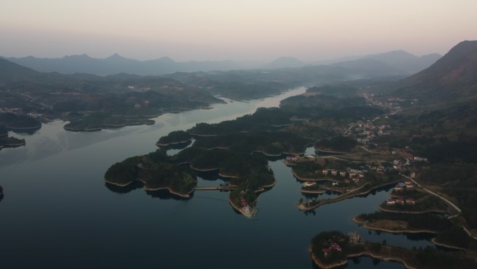 湖北黄石仙岛湖航拍