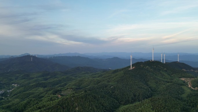 黄昏夕阳  风车山