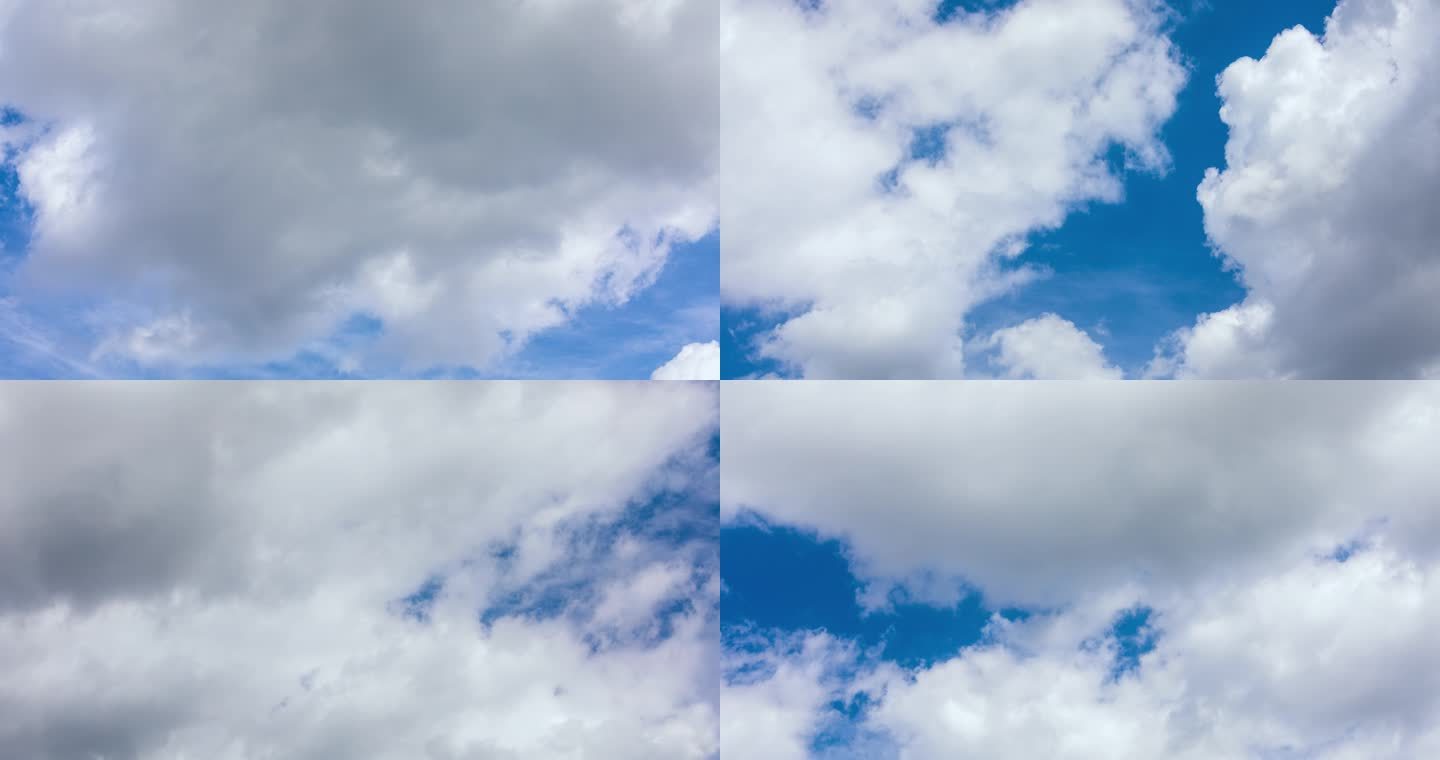 4K天空的美丽云朵延时白昼上午