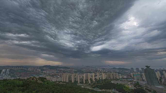 8K 城市乌云 雨过天晴 延时