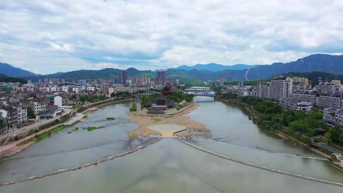 浙江省丽水市龙泉市城市大全景