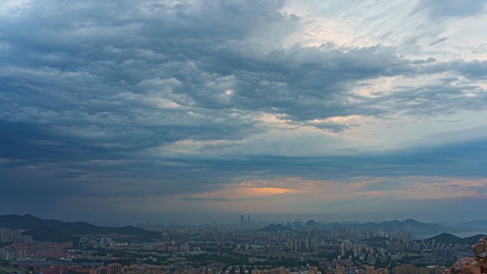 城市乌云 雨过天晴 延时