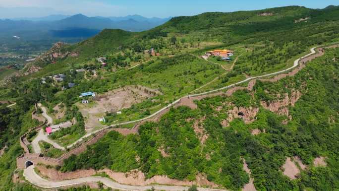 航拍鲁山阿婆寨景区风光