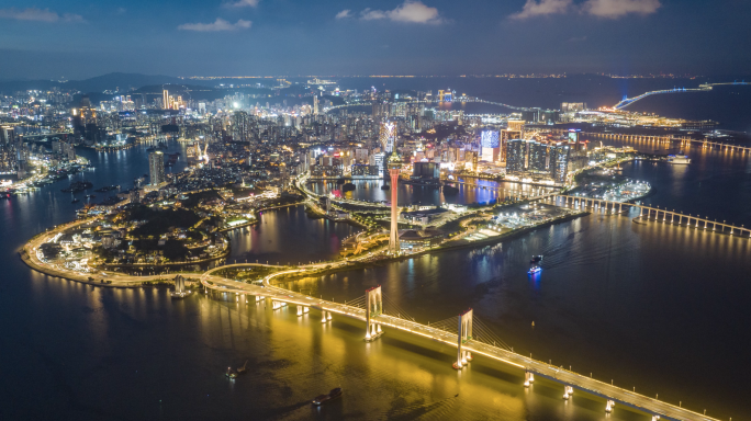 大湾区澳门珠海夜景延时09