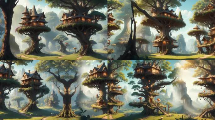 森林树屋-童话里的树屋世界