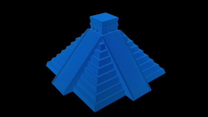 全息素材 玛雅金字塔