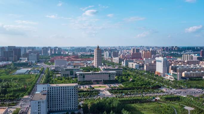 陕西省榆林市榆阳区高新区开发区市政府航拍