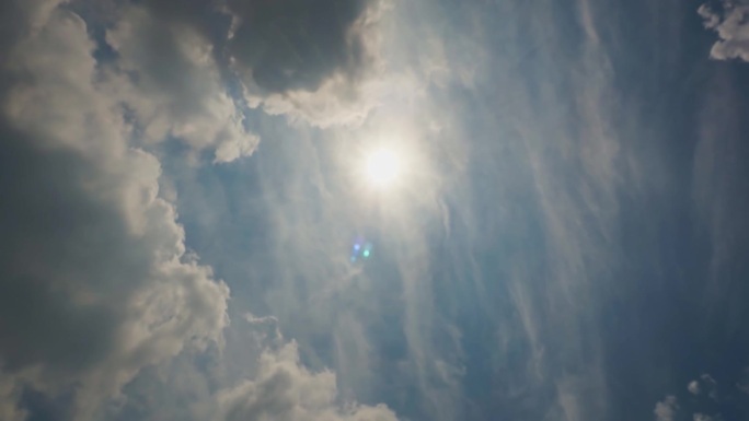 炙热太阳烈日三伏天太阳直射云遮日