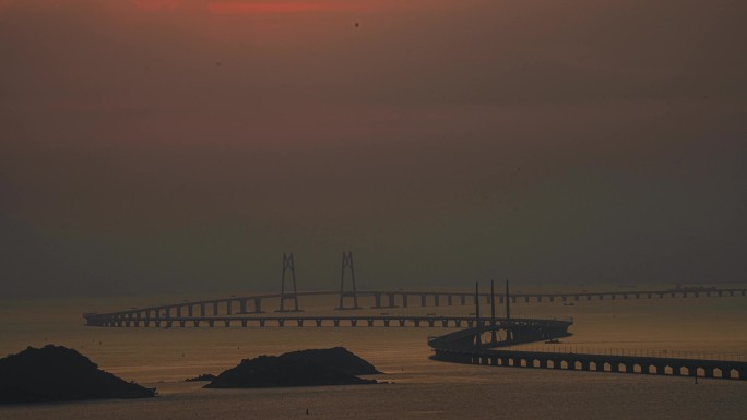 港珠澳大桥日出